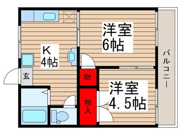 ティアラ津田沼Ⅳの物件間取画像